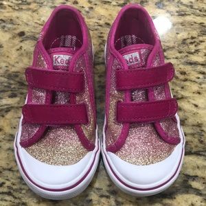 Keds glittery pink shoes